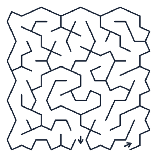 Cairo-tiling maze &mdash; repeating pentagonal tiles