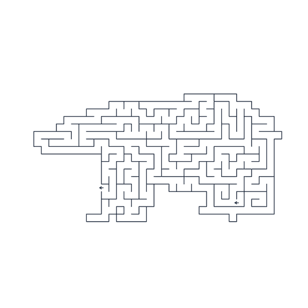 Masked maze inside a custom silhouette